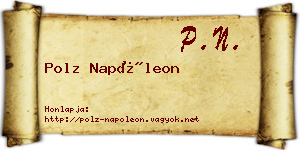 Polz Napóleon névjegykártya